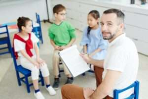 Teacher at work